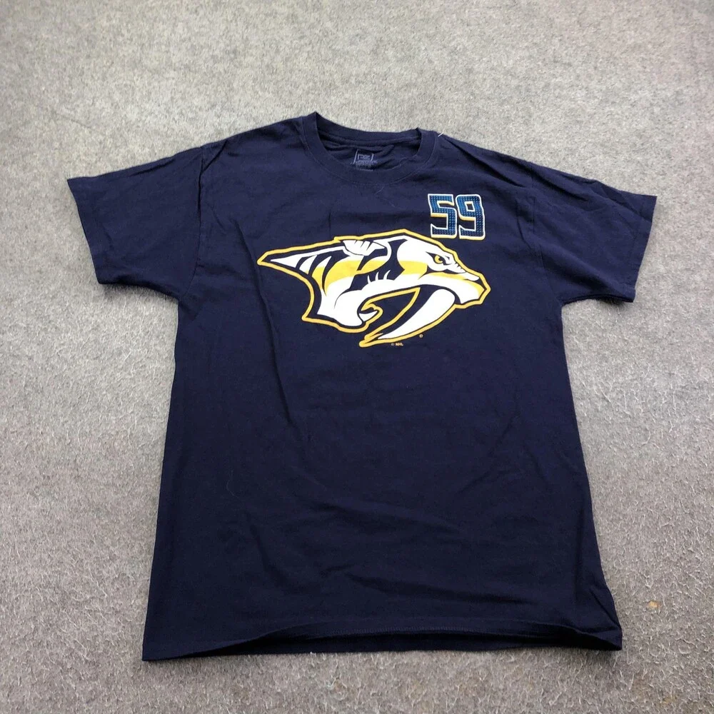 Nashville Predators Shirt Mens Medium Blue NHL Hockey Roman Josi 59 Pro Edge